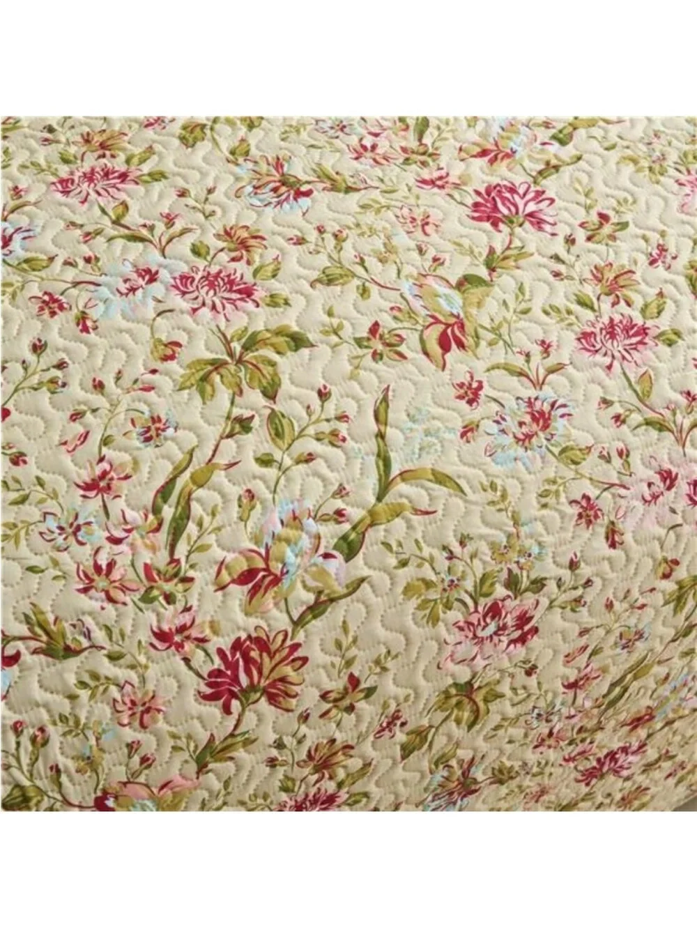 Floral Quilt Set King Size, Reversible Cotton Quilt Bedding Set